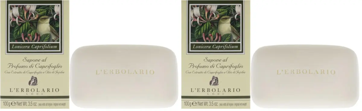 L'Erbolario Perfumed Bar Soap Honeysuckle 7 oz (200g) | Gentle Daily Cleansing for All Skin Types - main product image