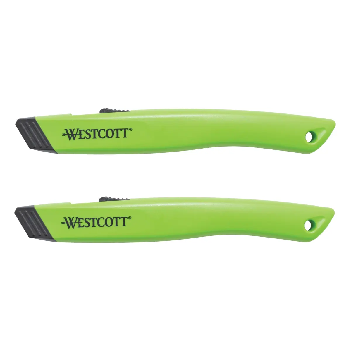 Westcott Box Cutter Safety Ceramic Utility Knife 2-Pack | Safe, Retractable, Durable - main product image