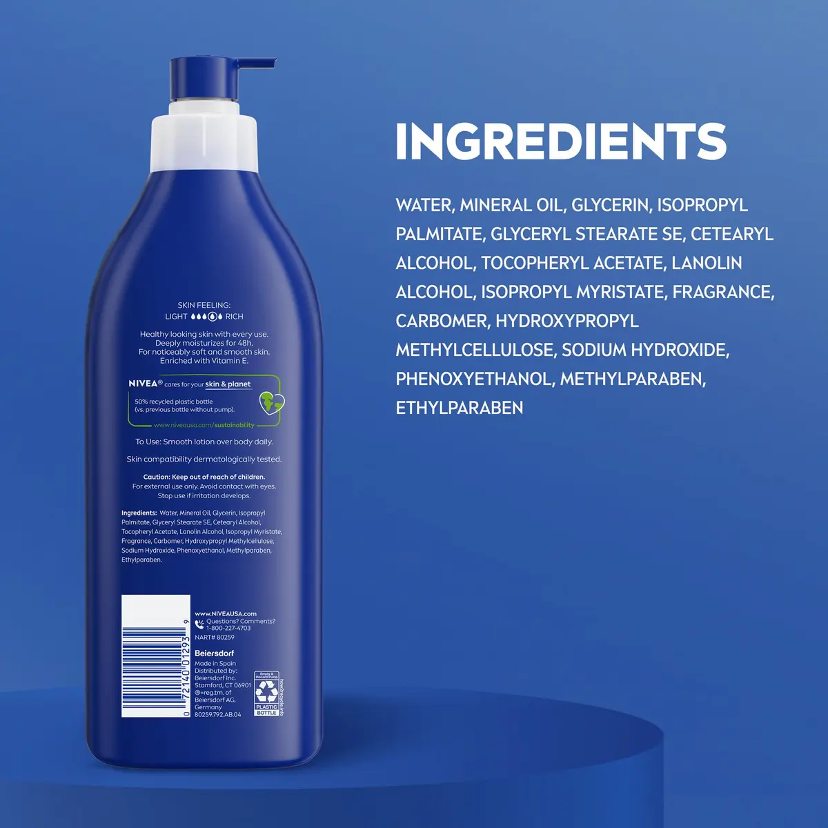 NIVEA Original Moisture Body Lotion with Vitamin E, 16.9 Fl Oz (Pack of 2) | 48-Hour Deep Nourishing Moisture for Normal to Dry Skin - view 8