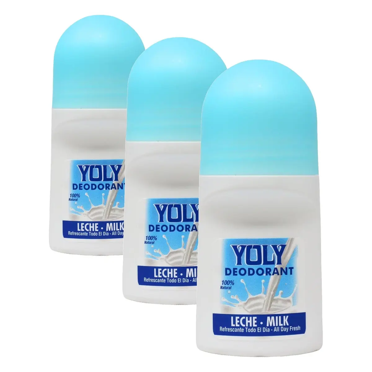 Yoly Deodorant Milk Antiperspirant 3 Pack | All Day Odor & Sweat Protection - main product image
