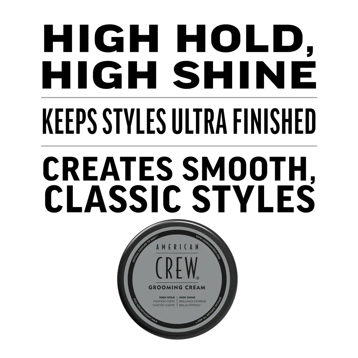 AMERICAN CREW Men's Grooming Cream High Hold High Shine 170g (6 oz) | Moisture-Repelling Styling - view 3