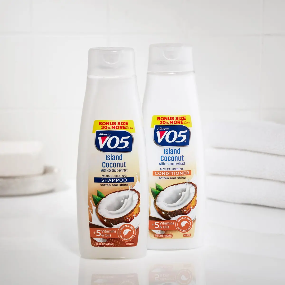 VO5 Island Coconut Moisturizing Shampoo 15 oz | Hydrating, Coconut Milk & Vitamin E, Long Lasting Fragrance - view 3