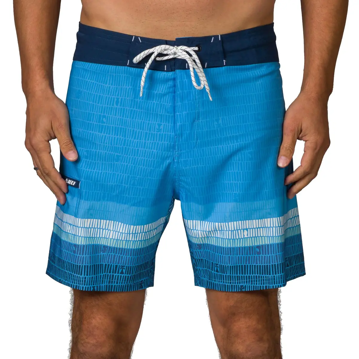 REEF Men's Remy Fixed Waist Boardshort Azure | 4-Way Stretch Water-Ready Swim Shorts - main product image