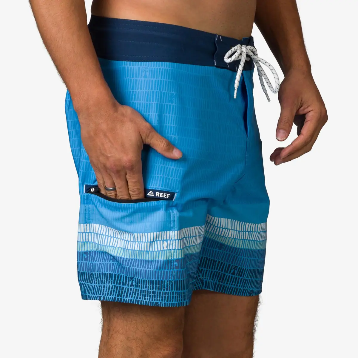 REEF Men's Remy Fixed Waist Boardshort Azure | 4-Way Stretch Water-Ready Swim Shorts - view 2