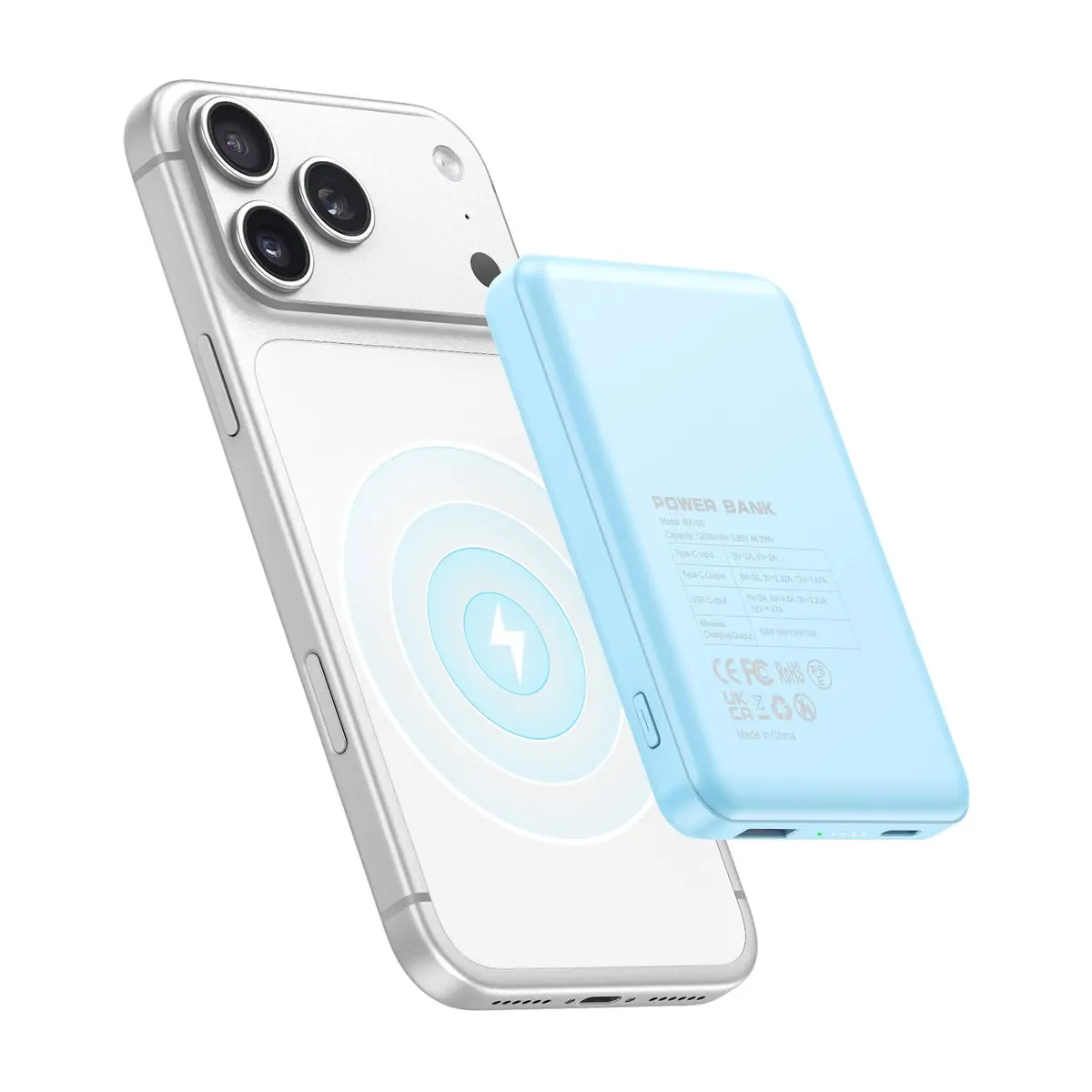 COOAV Power Bank 12000mAh Magnetic Portable Charger | Fast Wireless & USB-C Support - main product image