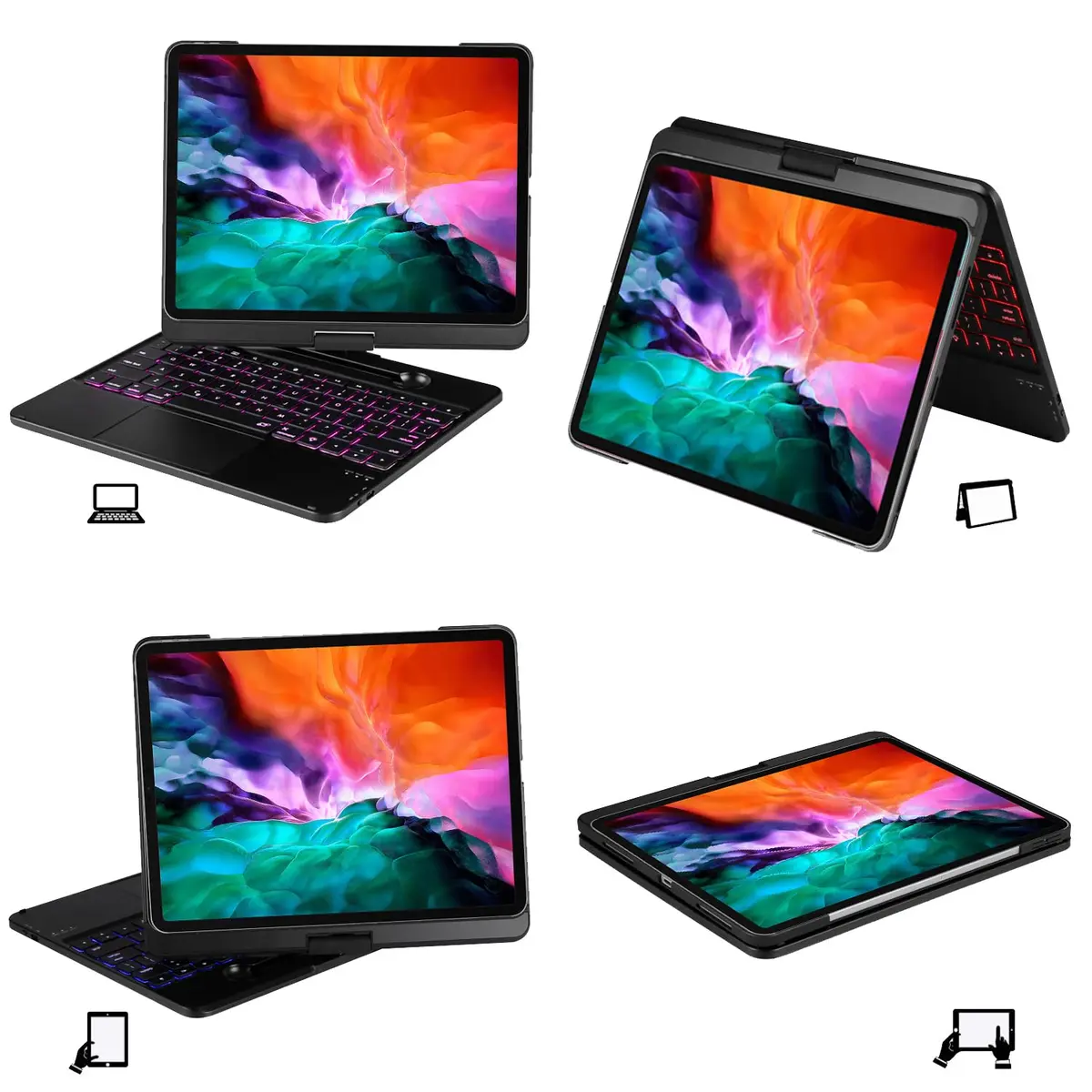 LENRICH Keyboard Case for iPad Pro 12.9 inch 6th/5th/4th/3rd Gen | 360° Rotating Smart Keyboard - view 5