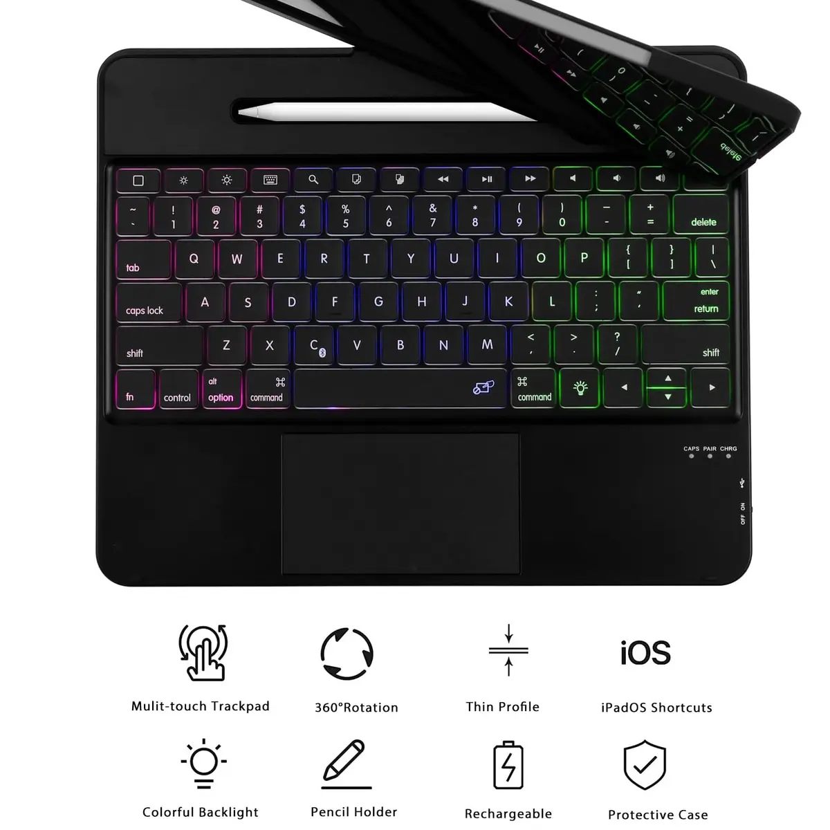 LENRICH Keyboard Case for iPad Pro 12.9 inch 6th/5th/4th/3rd Gen | 360° Rotating Smart Keyboard - view 6