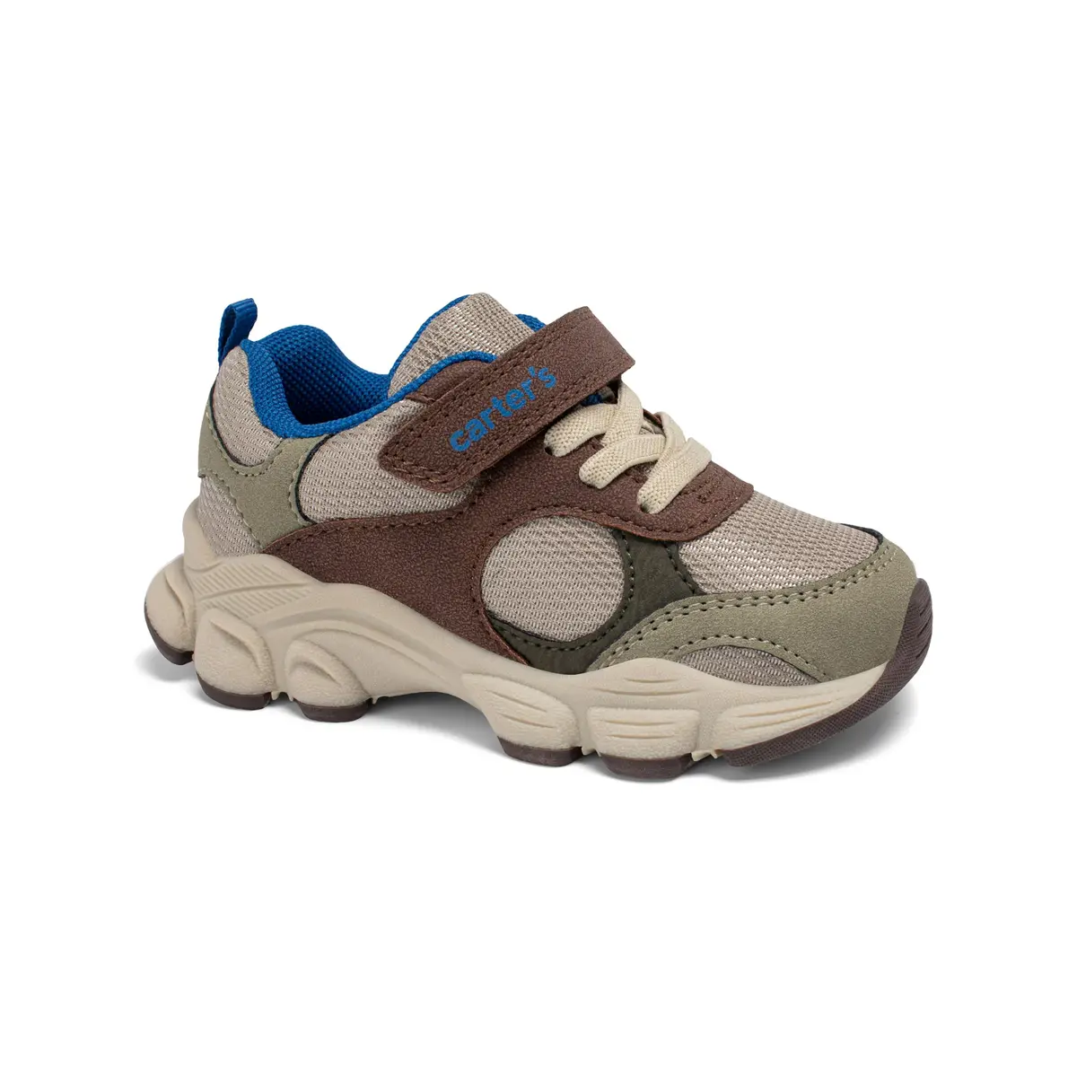 Carter's Johann Khaki Brown Kids' Sneakers | Comfortable Play & School Shoe (0.28kg, 1 Pack) - main product image