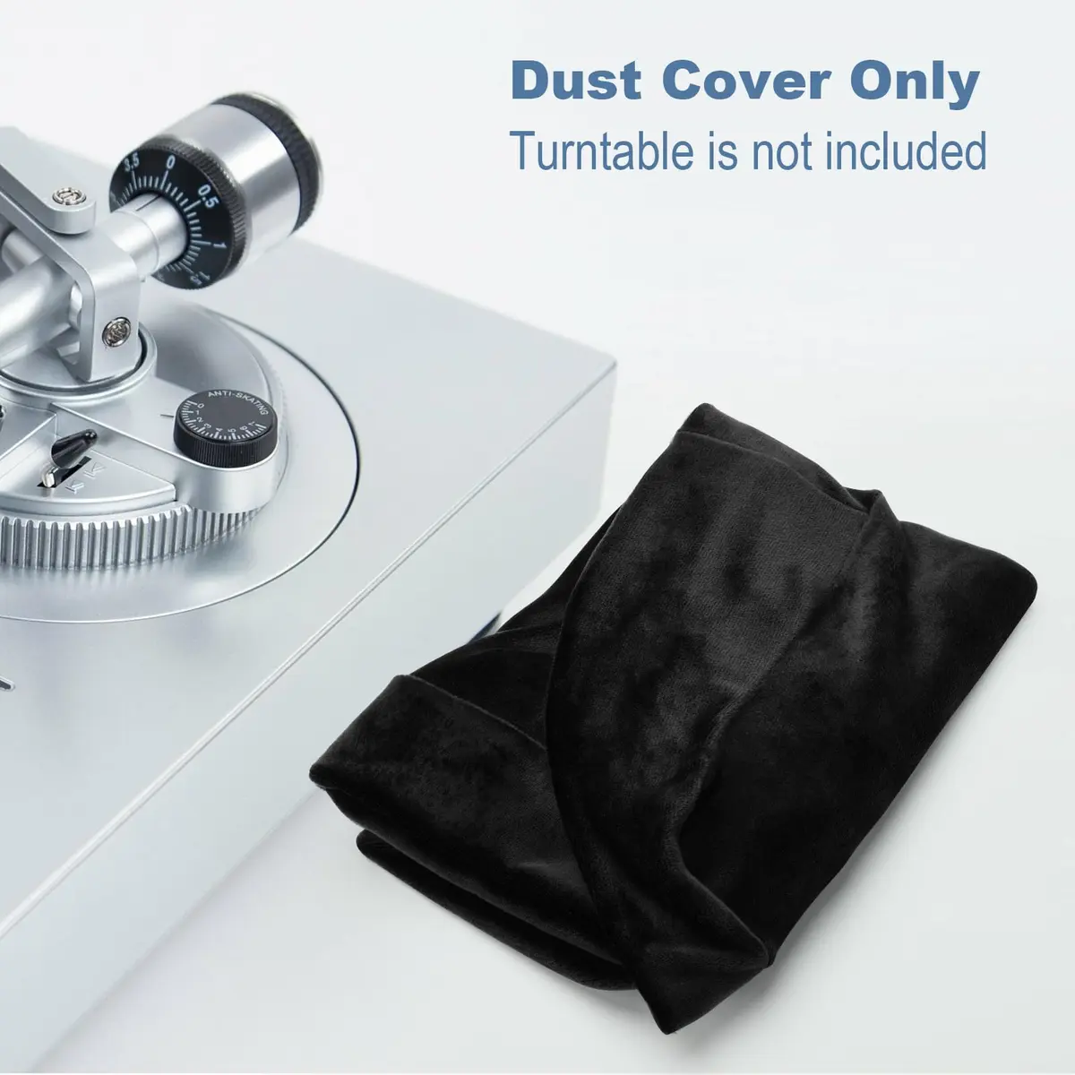 TXEsign Black Stretch Fleece Dust Cover for Audio-Technica AT-LP120XUSB & AT-LP120XBT-USB Turntables | Protects from Dust & Scratches - view 5