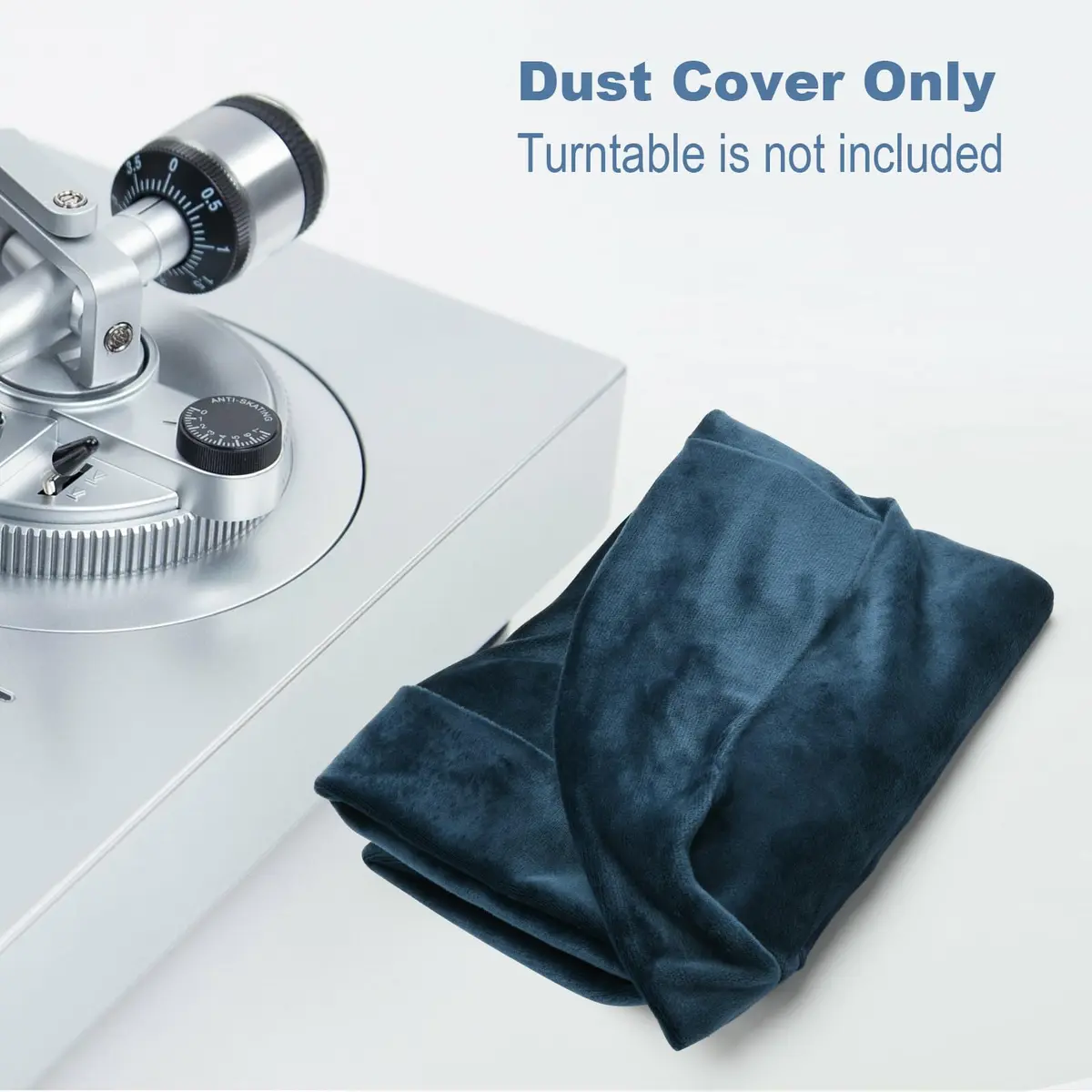 TXEsign Dust Cover Compatible with Audio-Technica AT-LP120XUSB & AT-LP120XBT-USB | Soft Elastic Fleece Dust Case (Dark Blue) - view 5