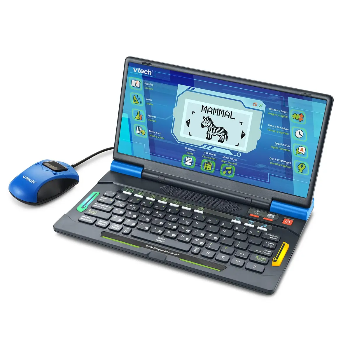 VTech Genio Bilingual JuniorBook Learning Laptop for Kids | Educational & Bilingual Toy (11.3" x 7.5" x 1.4") - view 3