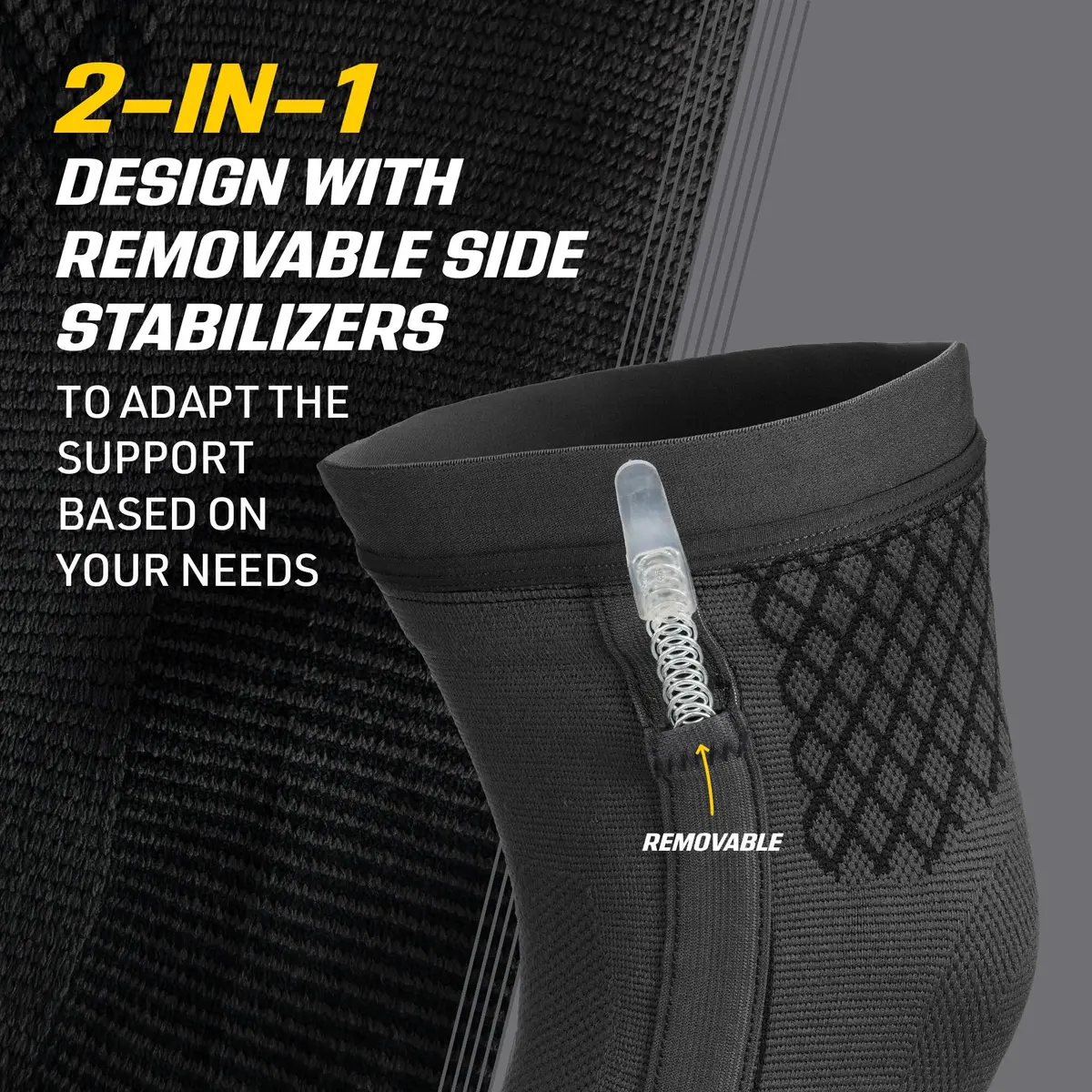 FUTURO Premium Compression Knee Sleeve with Stabilizers Large | Support for Arthritis & Swelling - view 3