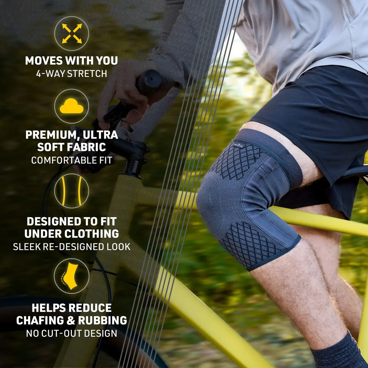 FUTURO Premium Compression Knee Sleeve with Stabilizers Large | Support for Arthritis & Swelling - view 4