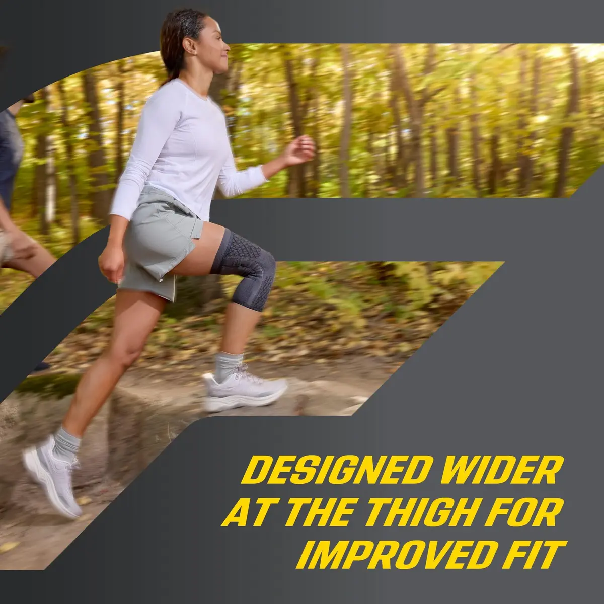 Futuro Premium Compression Knee Sleeve with Removable Stabilizers, XLarge Dark Gray | Orthopedic Brace for Arthritis & Swelling - view 9