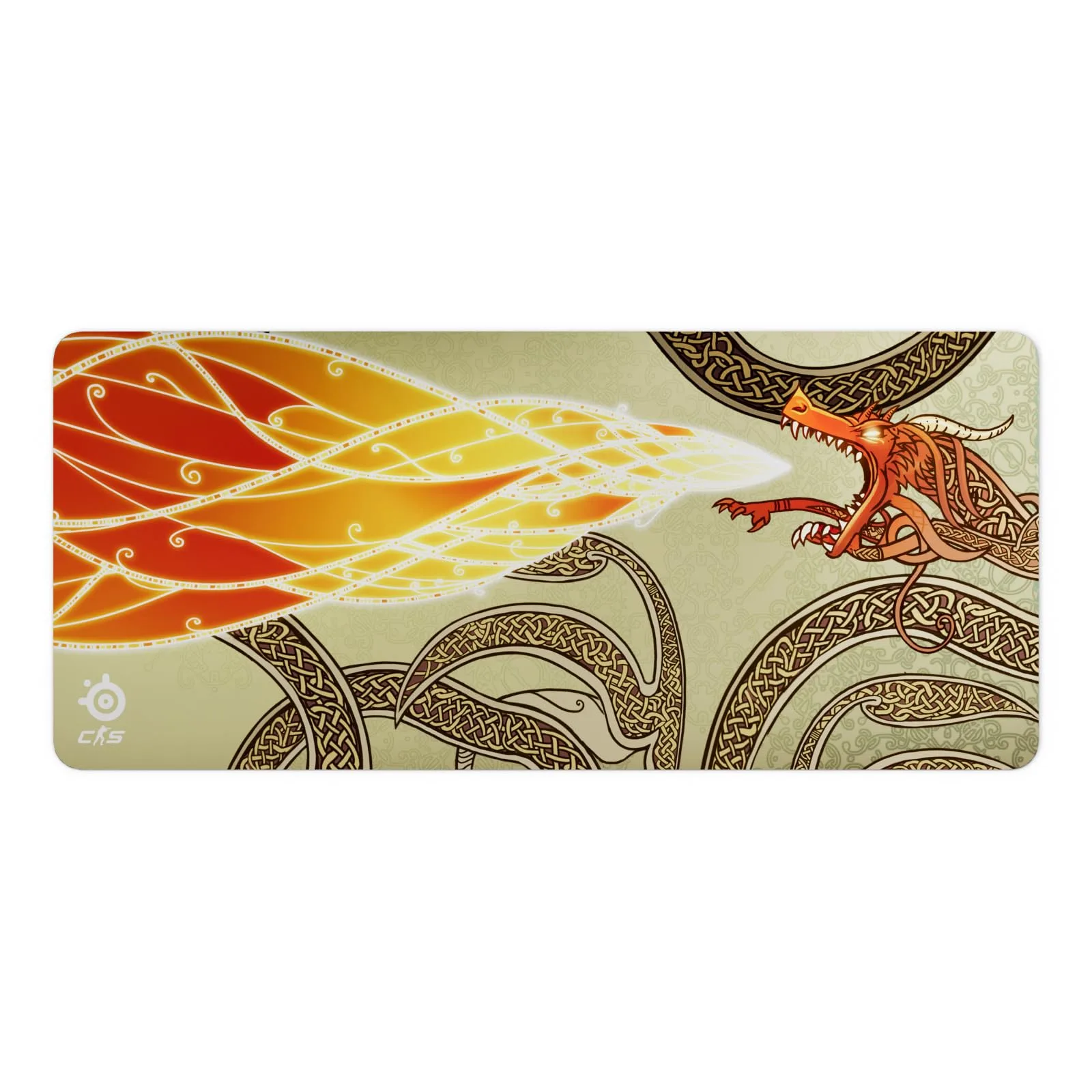 SteelSeries QcK XXL CS2 Dragon Lore Gaming Mousepad | Peak Tracking and Stability for Desks - main product image