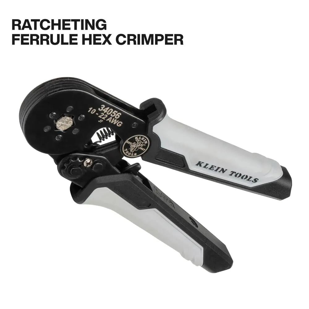 Klein Tools 34061 Ferrule Crimping Tool Set with Hex Crimper | Precision Ratcheting Hand Tool for Electrical Work - view 8
