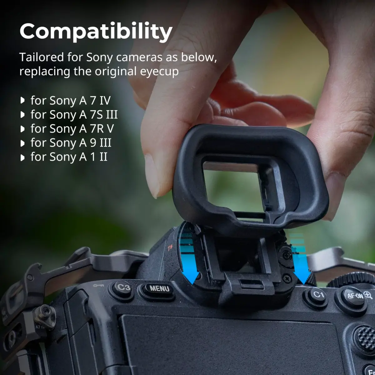 SMALLRIG Camera Viewfinder Eyecup for Sony Alpha 1/7/9 Series | Blocks Light, Enhances Viewing - view 2