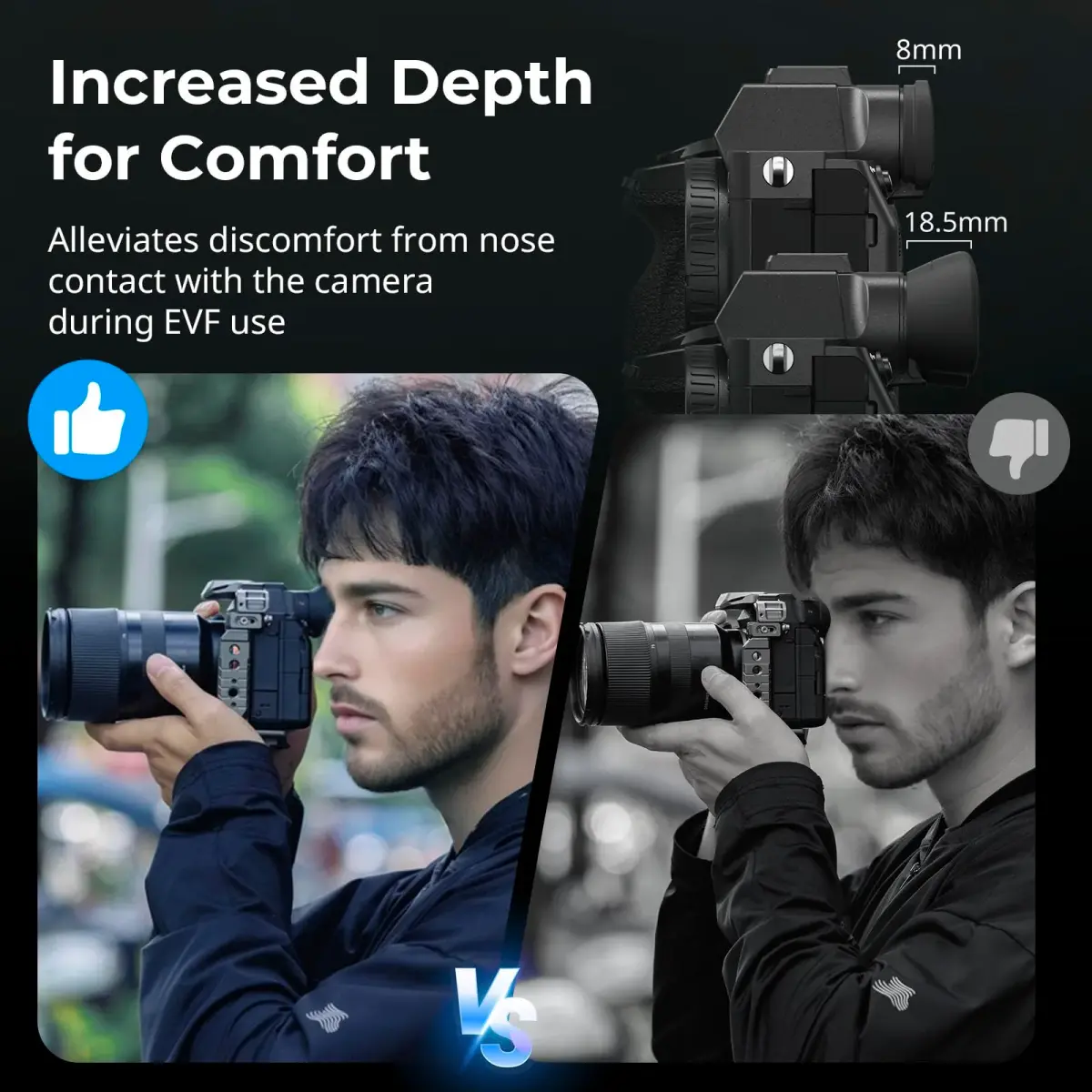 SMALLRIG Camera Viewfinder Eyecup for Sony Alpha 1/7/9 Series | Blocks Light, Enhances Viewing - view 3
