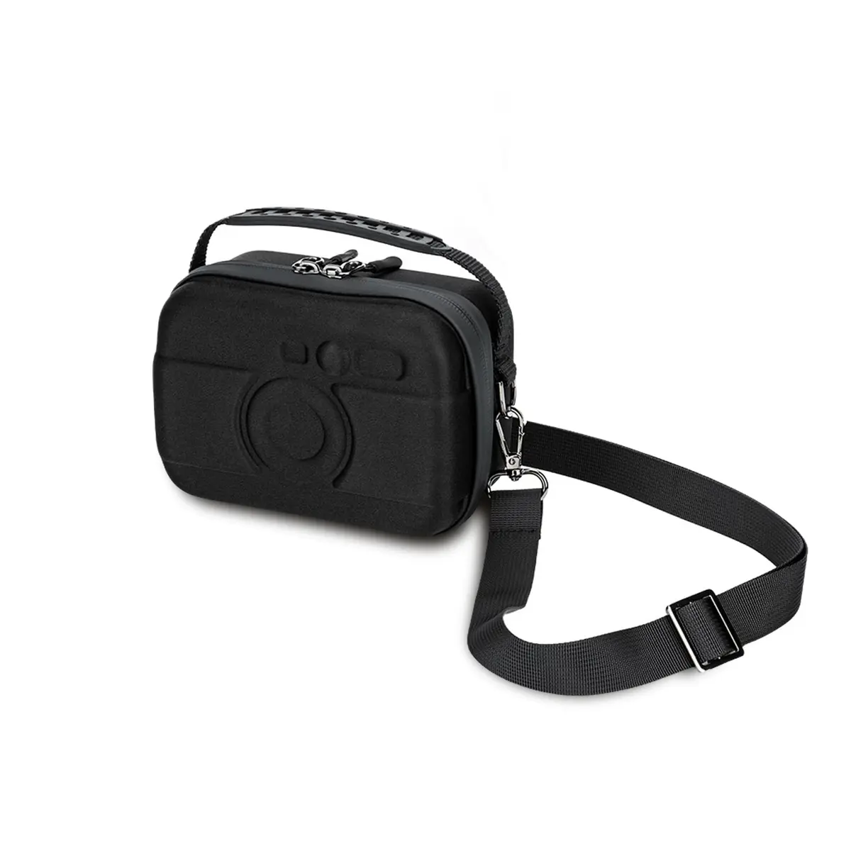 JJC Hard Shell Camera Case for DJI Action 6, GoPro Hero 13/12, Insta360 Cameras — Black, 17.7cm (7in) - main product image