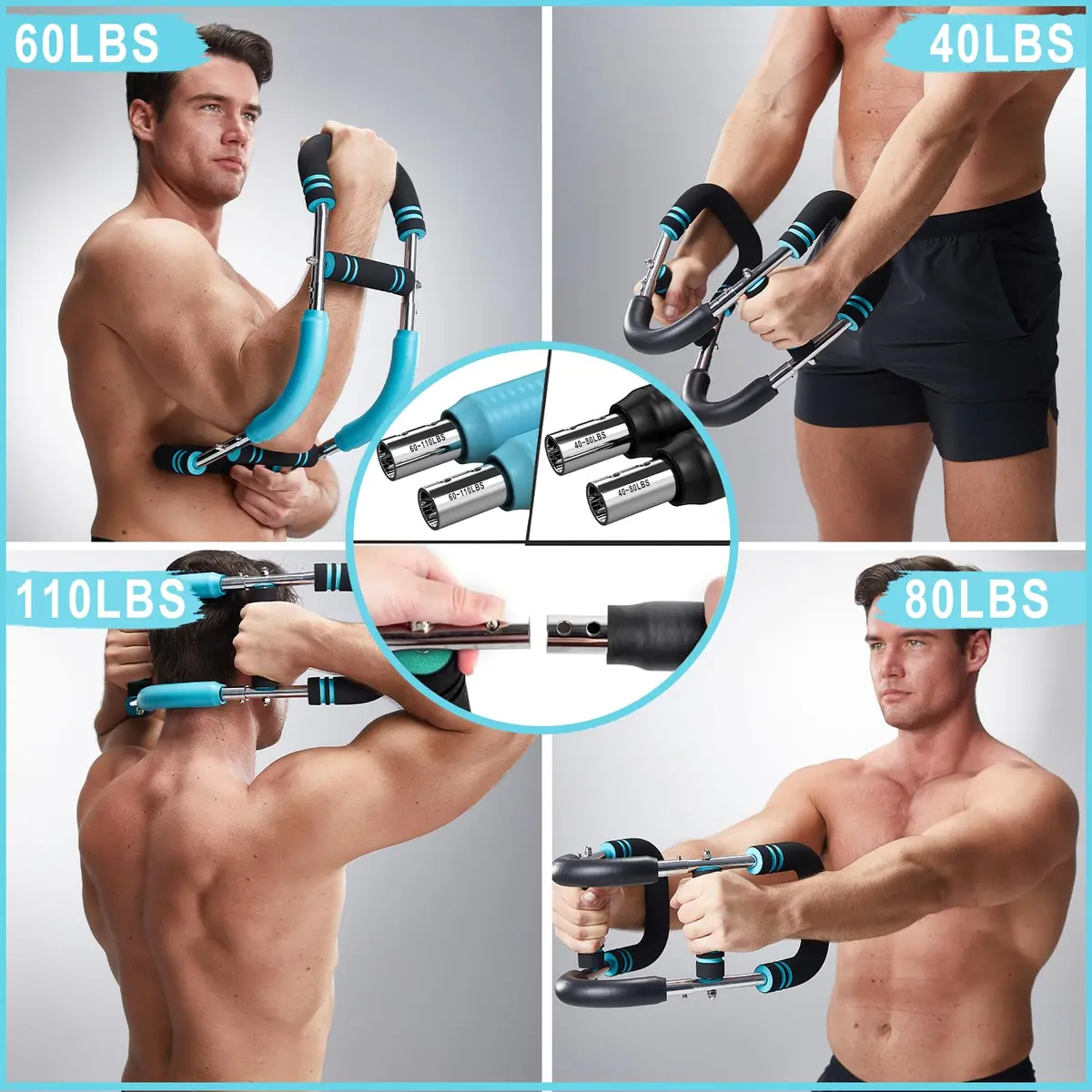 HOTWAVE Twister Arm Trainer 40-110 lbs | Portable Chest & Arm Workout Equipment for Men & Women - view 5
