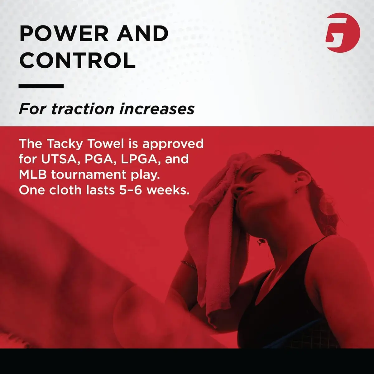 Gamma Tacky Towel for Tennis & Pickleball | Grip Enhancer for Sweaty Hands | Pocket-Sized Control Aid - view 4
