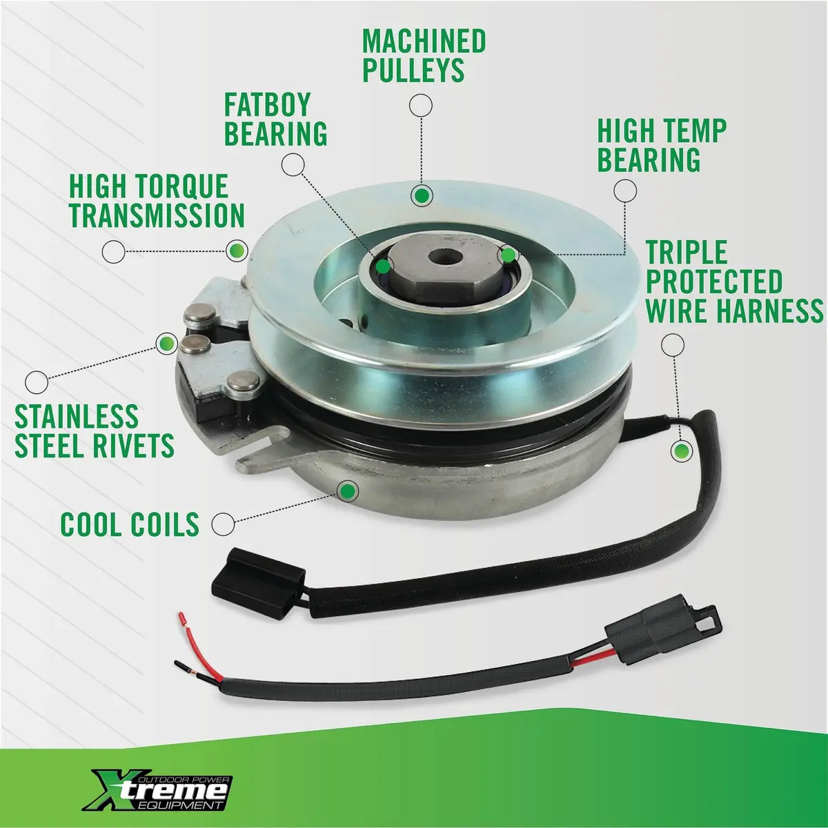 Xtreme PTO Clutch Compatible with Hustler Raptor 1/2" or 5/8" Belt, 1" ID, 5 5/16" Pulley Diameter | High Torque & Precision - view 5