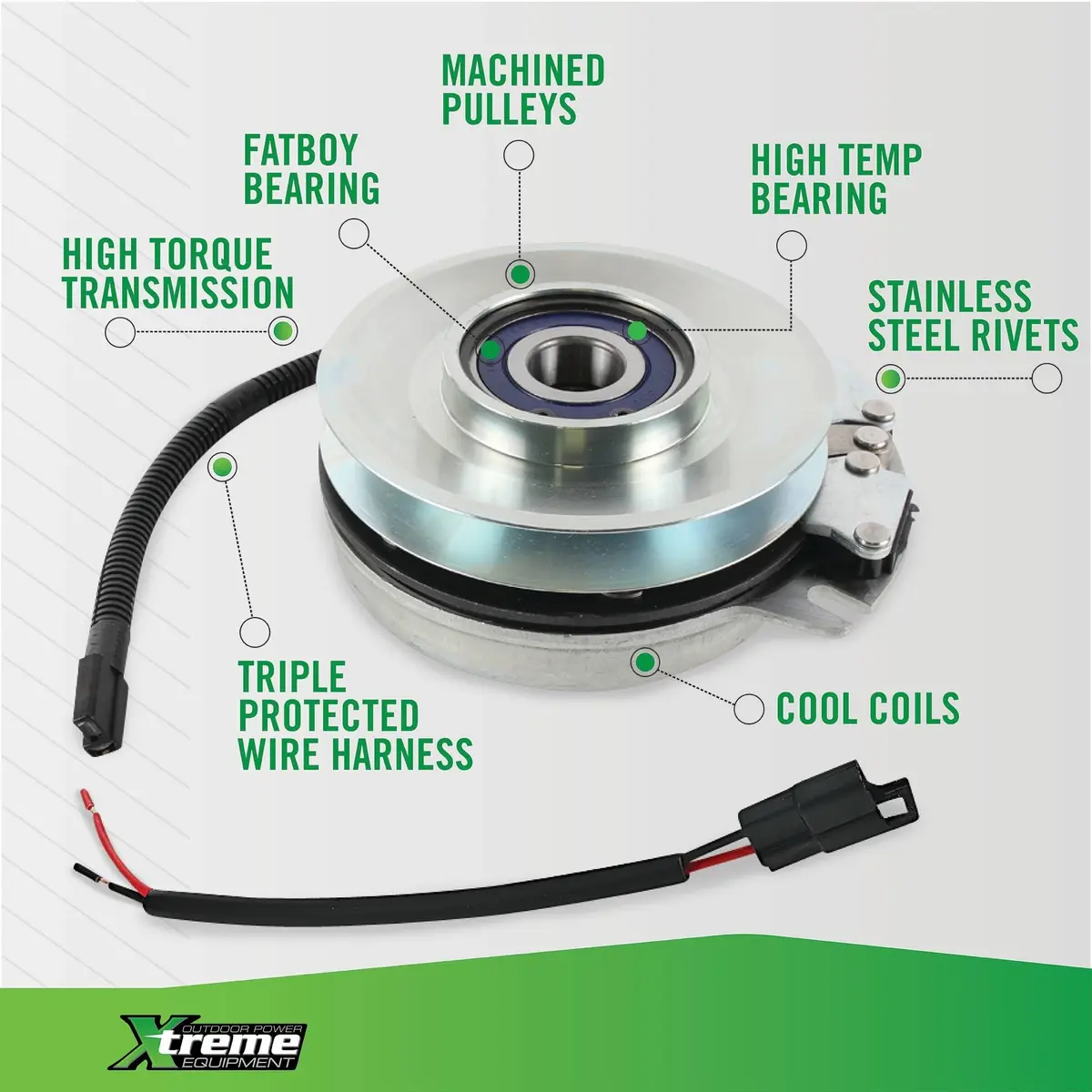 Xtreme PTO Clutch Compatible with Land Pride 890-914C 1/2" or 5/8" Belt, 1 1/8" ID, 6 1/4" Pulley, Clockwise Rotation | Heavy Duty Replacement - view 5