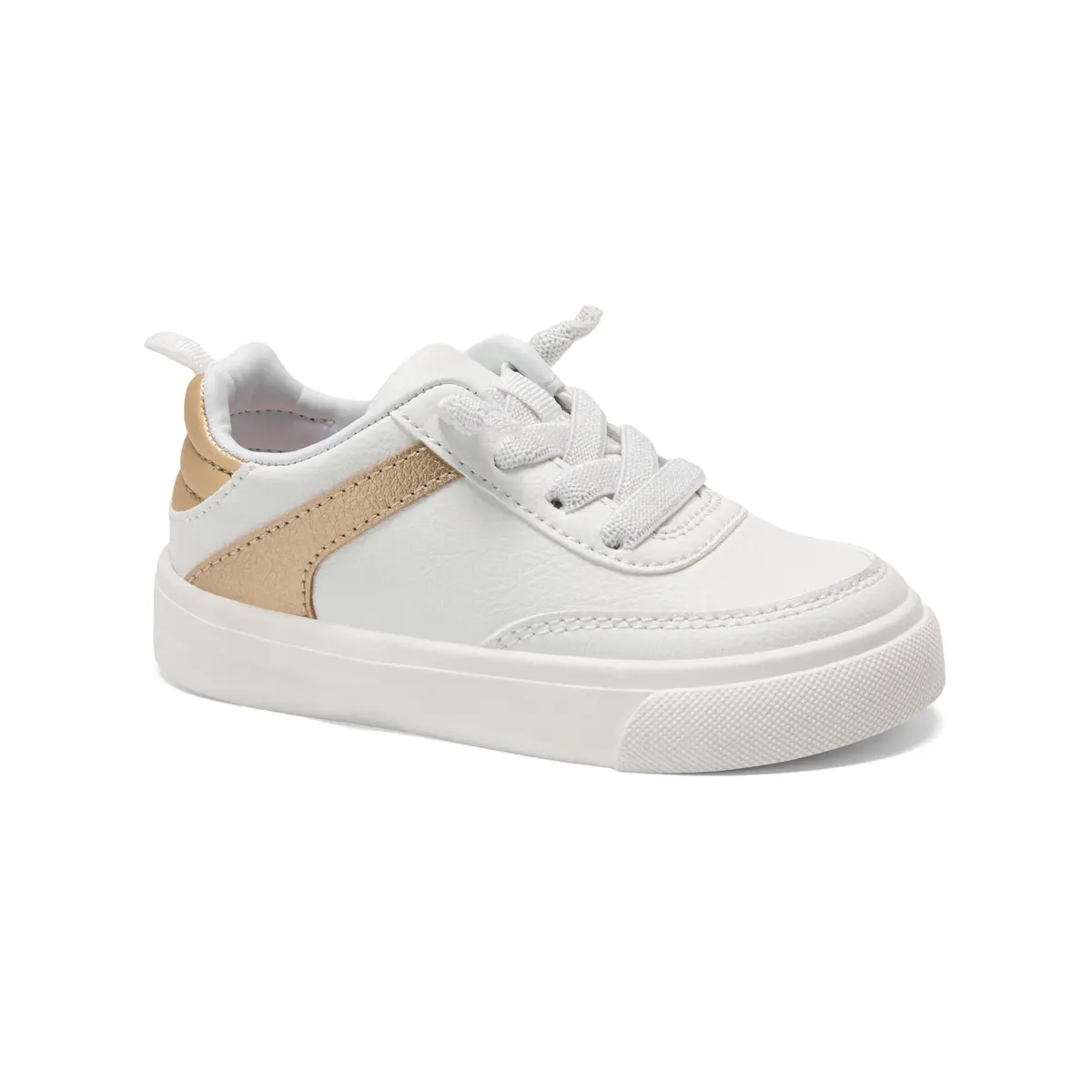 Carter's Arianna White/Gold Sneakers | Slip-On Casual Kids Shoes - main product image