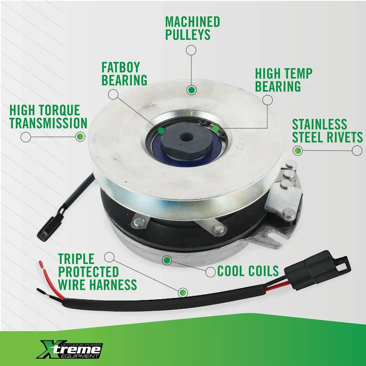 Xtreme PTO Clutch for John Deere ZTrak Z920A | Cool Coil Tech & Replaceable Pulley Bearing - view 5