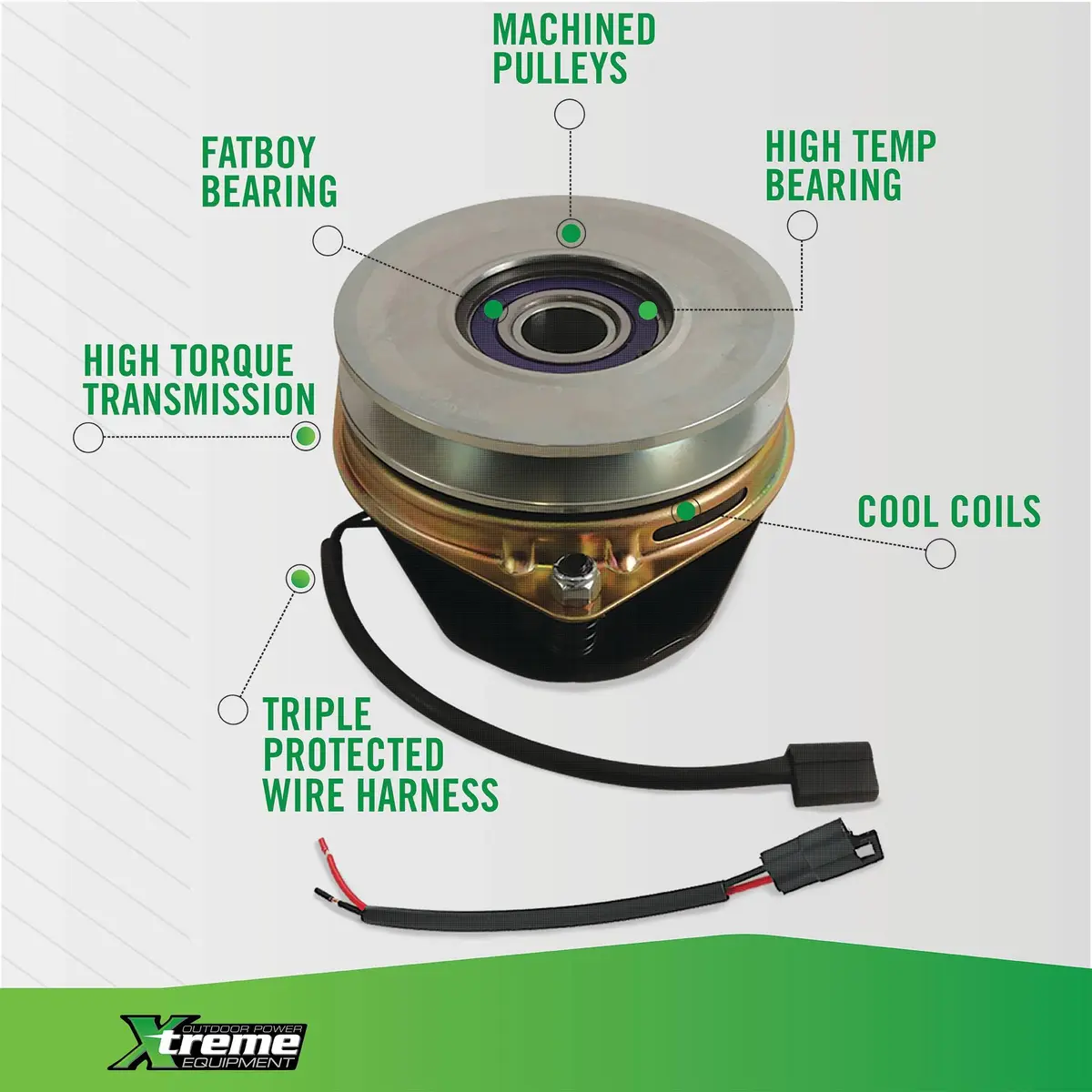 Xtreme PTO Clutch for Lawn Mowers | 1/2" or 5/8" Belt, 6" Pulley, Counter Clockwise Rotation - view 5