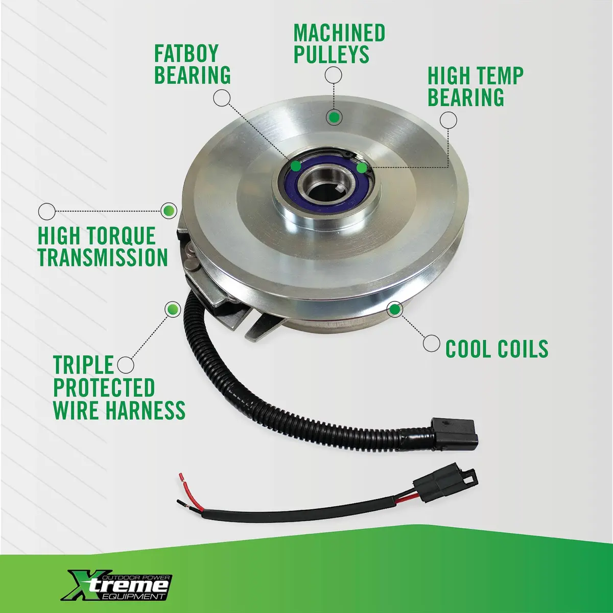 Xtreme PTO Clutch Compatible with John Deere 636M QuikTrak | High-Temp Bearing & Water Tight Harness - view 5