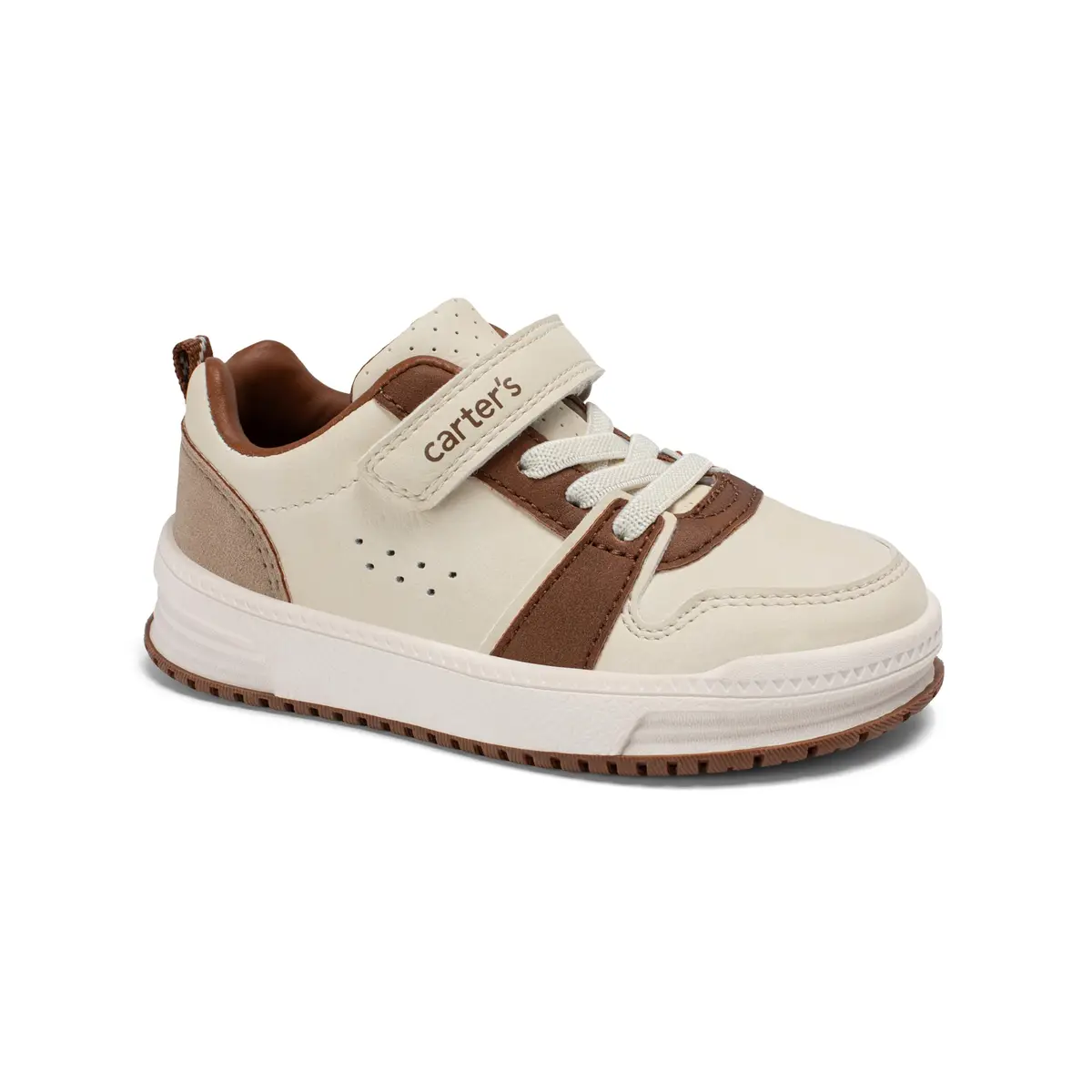 Carter's Tonie Cream Sneakers for Girls | Durable, Slip-On, Cream Color, Width-M090 - main product image