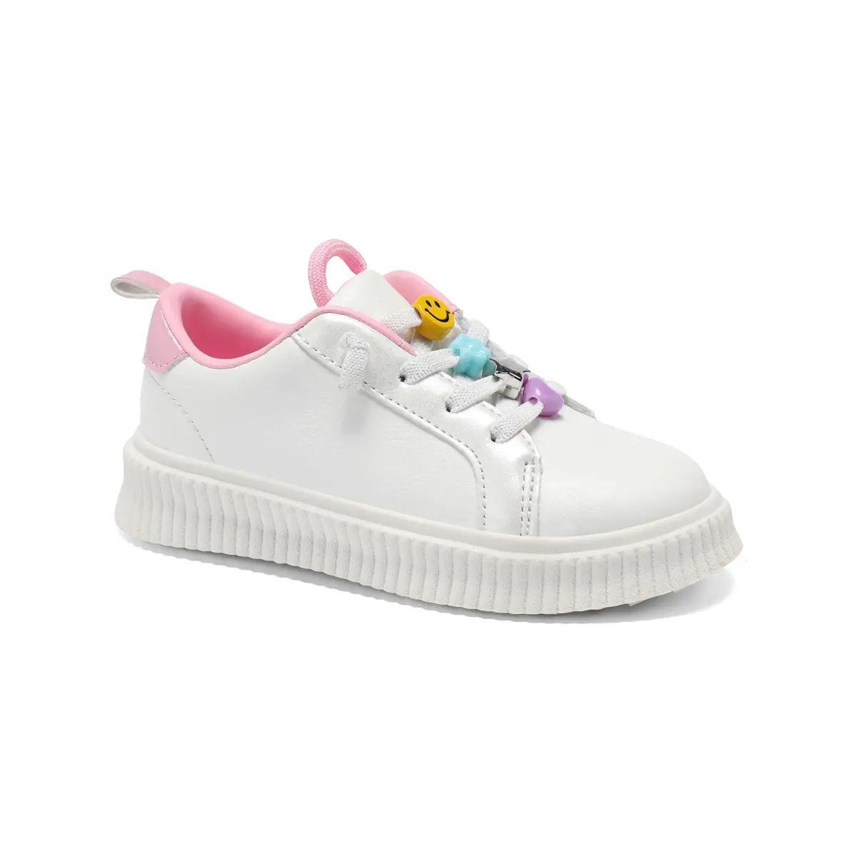Carter's Tilsley White Sneakers for Girls | Playful Cartoon Design, Size 12 US - main product image