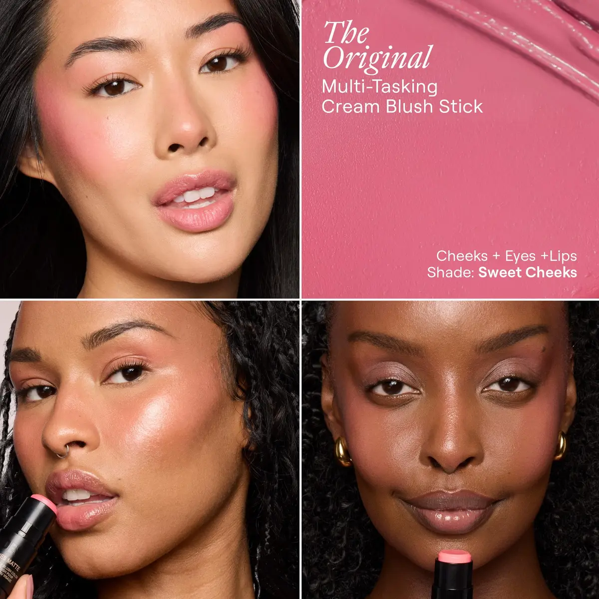 Nudestix Nudies Blush Stick 0.24 Ounce | 3-in-1 Cream Blush for Cheeks, Eyes & Lips | Soft Matte Finish for a Natural Flush - view 3