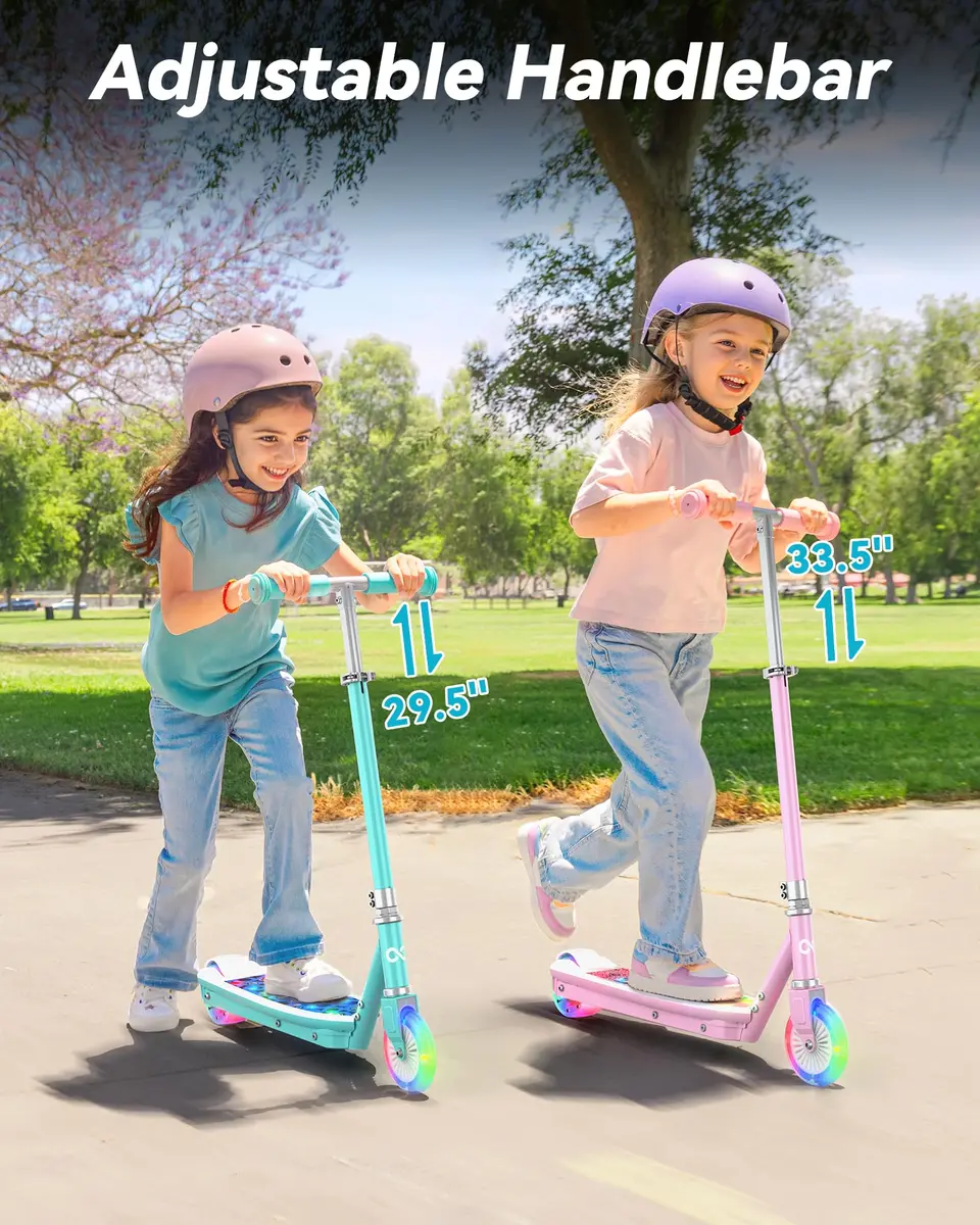 Gyroor KS2 Kids Electric Scooter 5 MPH 4in Wheels | LED Light-Up Wheels & Deck - view 7