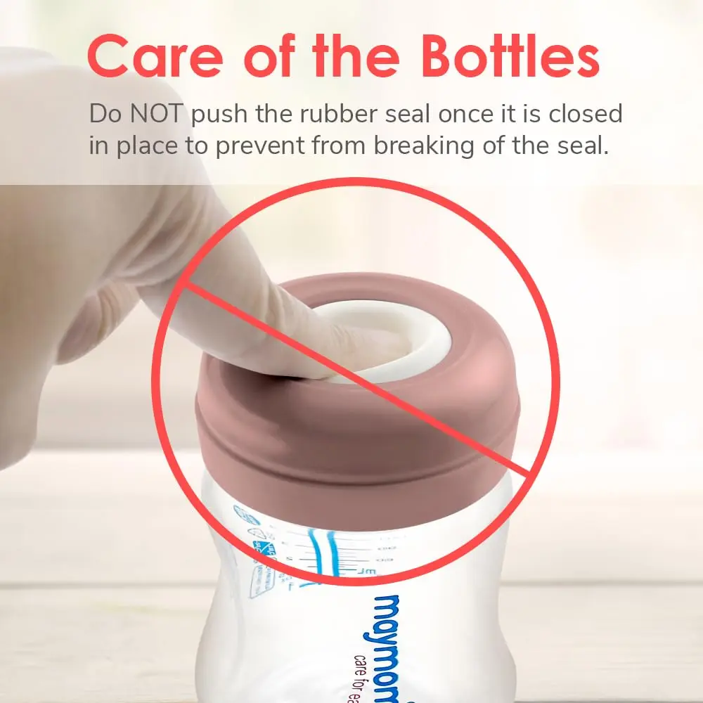 Maymom Screw Lids Travel Caps with Rewritable Sealing Disc for Avent Bottles 6 Count (Brown) | Leak-Proof & Travel-Friendly - view 5