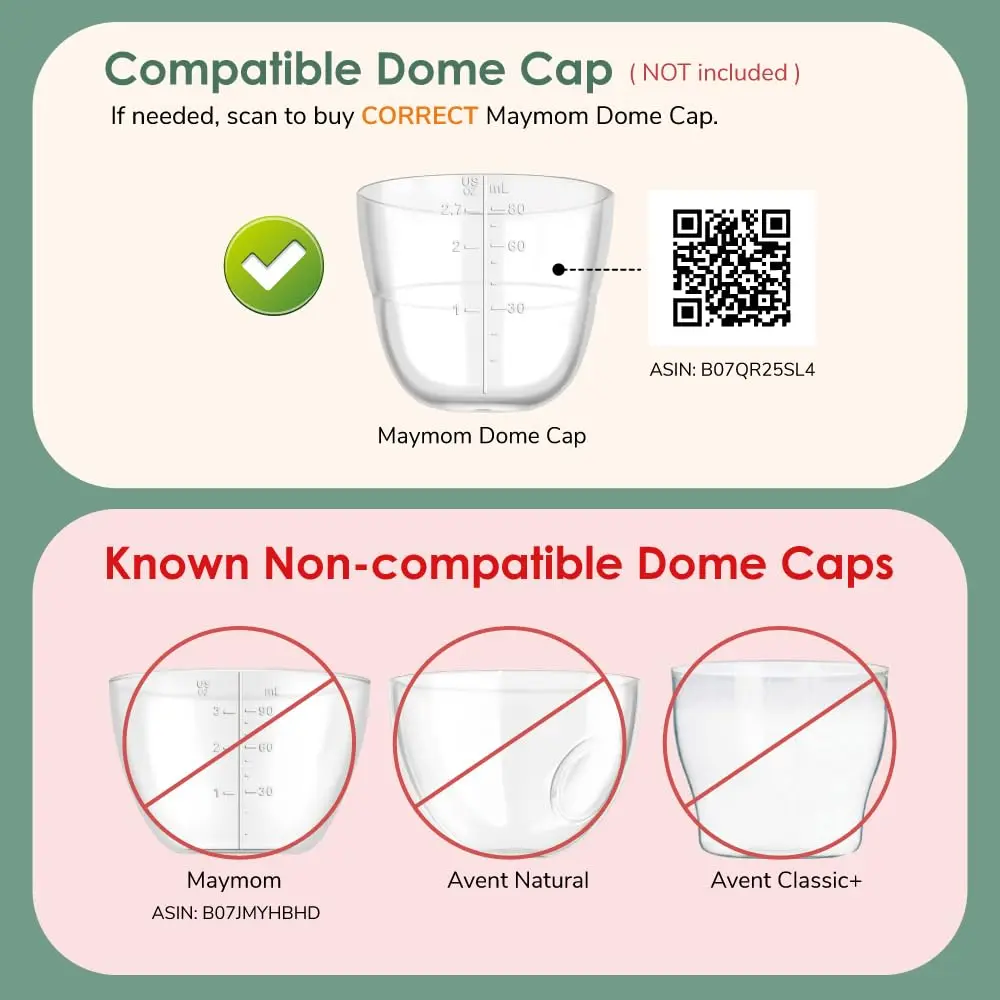 Maymom Screw Lids Travel Caps with Rewritable Sealing Disc for Avent Bottles 6 Count (Brown) | Leak-Proof & Travel-Friendly - view 3