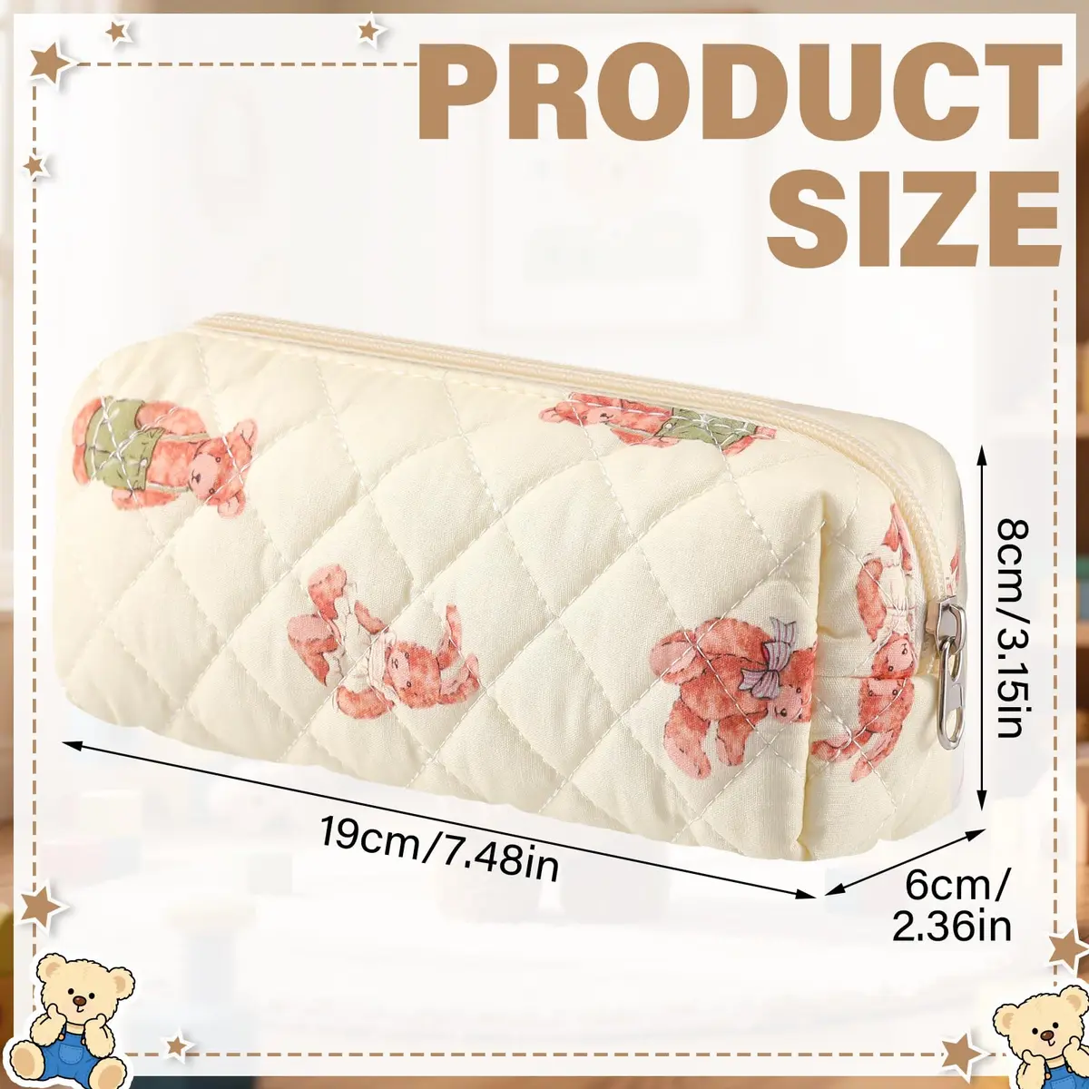 Sherr Cosmetic Case Beige | Lightweight & Travel Friendly (70-120 chars) - view 2