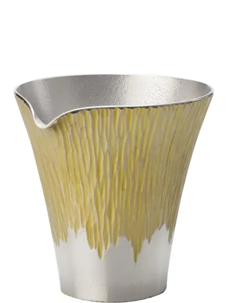 Osakasuzuki Katakuchi Pure Tin Handmade Cold Sake 300ml | High Quality Japanese Sake Enhancer - main product image