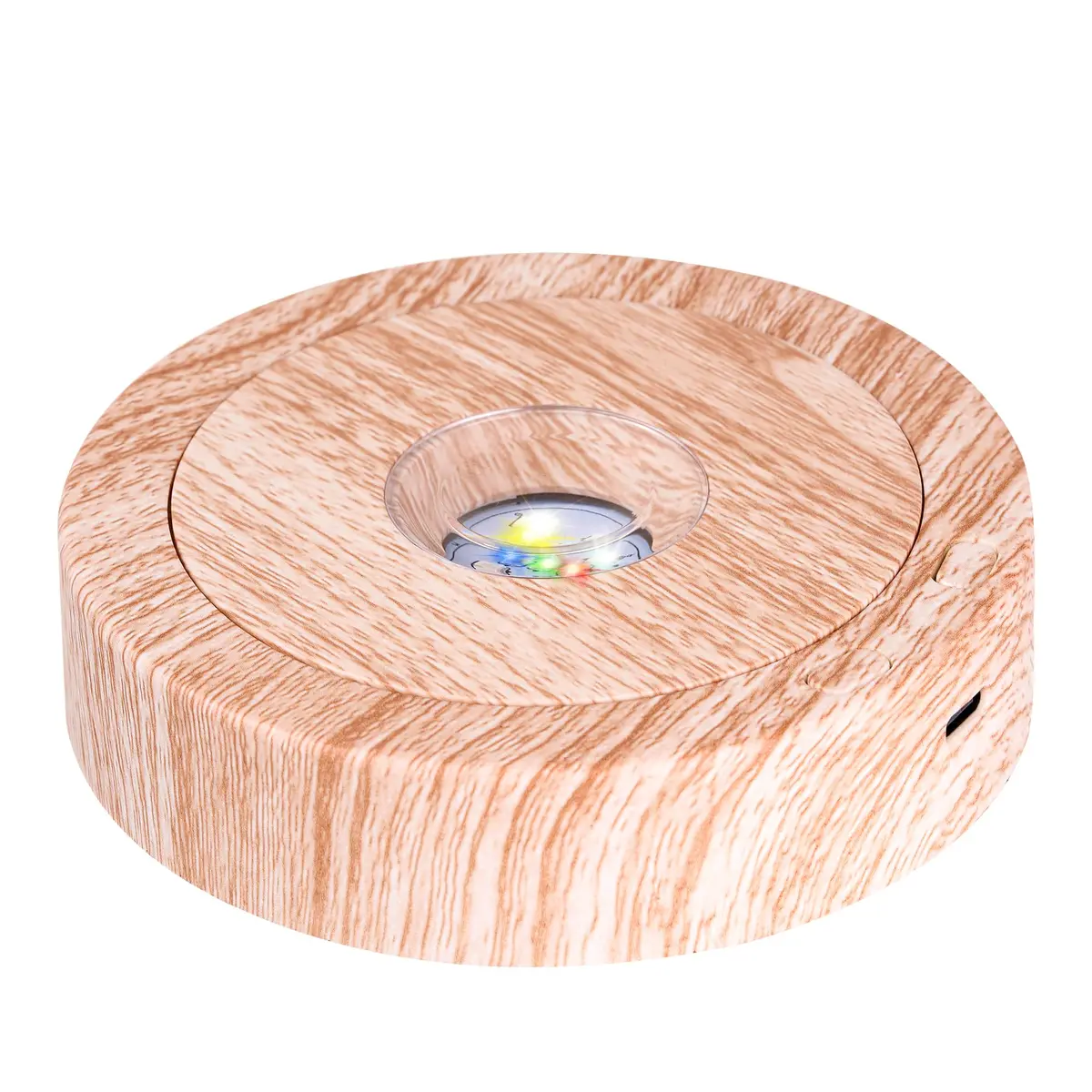 EUSTUMA Rotating LED Display Base Colorful Light Crystal Stand | Suitable for Glass Art & Holiday Decor - main product image