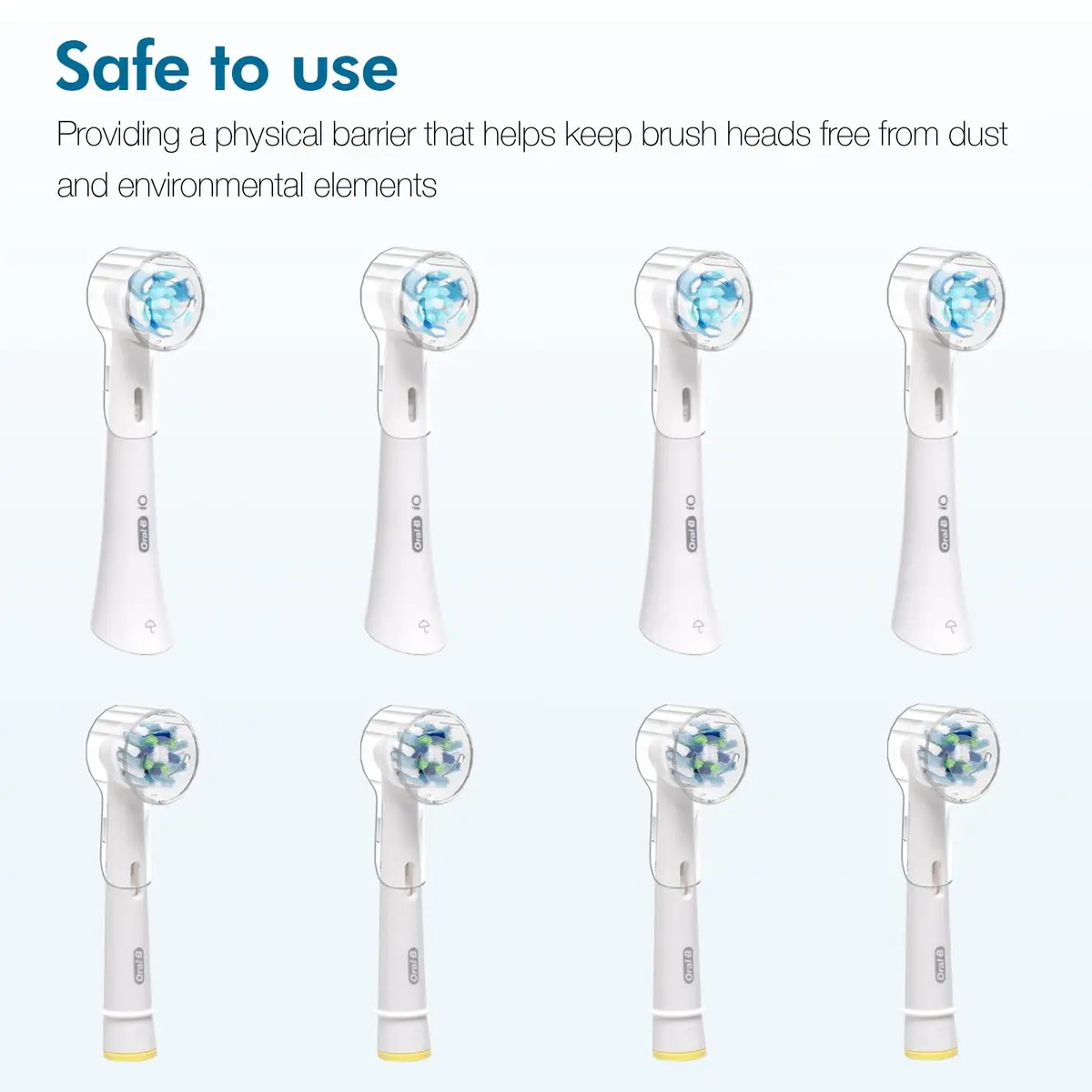 seplouis 4 Pack Brush Head Covers Compatible with Oral B & iO Electric Toothbrush Heads + Toothbrush Holder with 1 Charging Station Slot and 2 Brush Head Stands | Tidy & Travel-Friendly - view 5