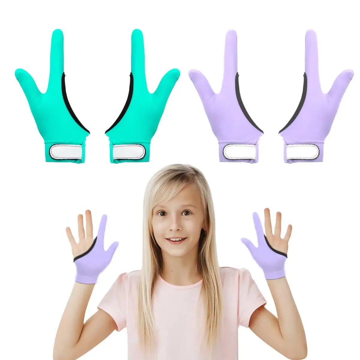 Yxmeiguo Thumb Sucking Guard Gloves for Kids | 2 Pairs, Ages 5-12 - main product image