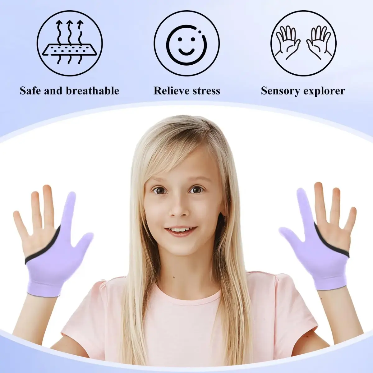 Yxmeiguo Thumb Sucking Guard Gloves for Kids | 2 Pairs, Ages 5-12 - view 3