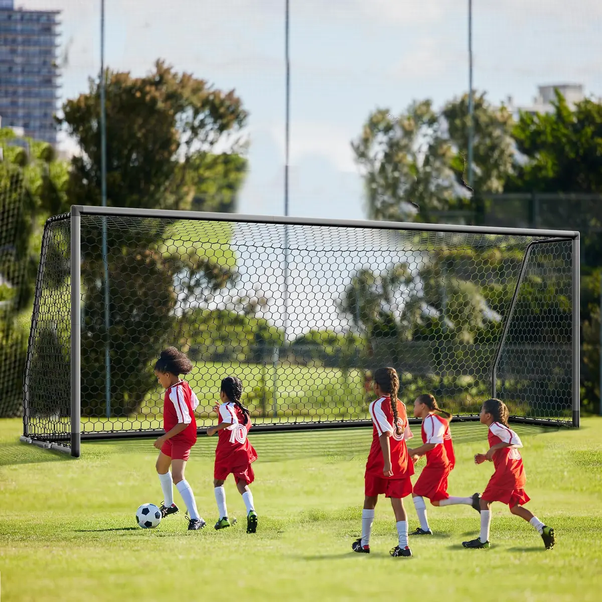 MOPHOTO 18.5x6.5ft Soccer Goals | Heavy-Duty Aluminum, Professional Training for Youth & Adults - main product image