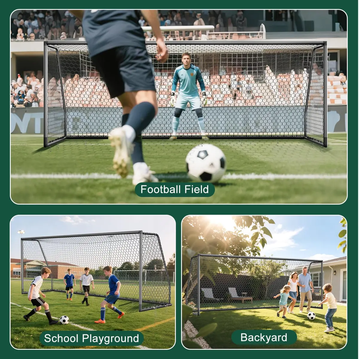 MOPHOTO 18.5x6.5ft Soccer Goals | Heavy-Duty Aluminum, Professional Training for Youth & Adults - view 6
