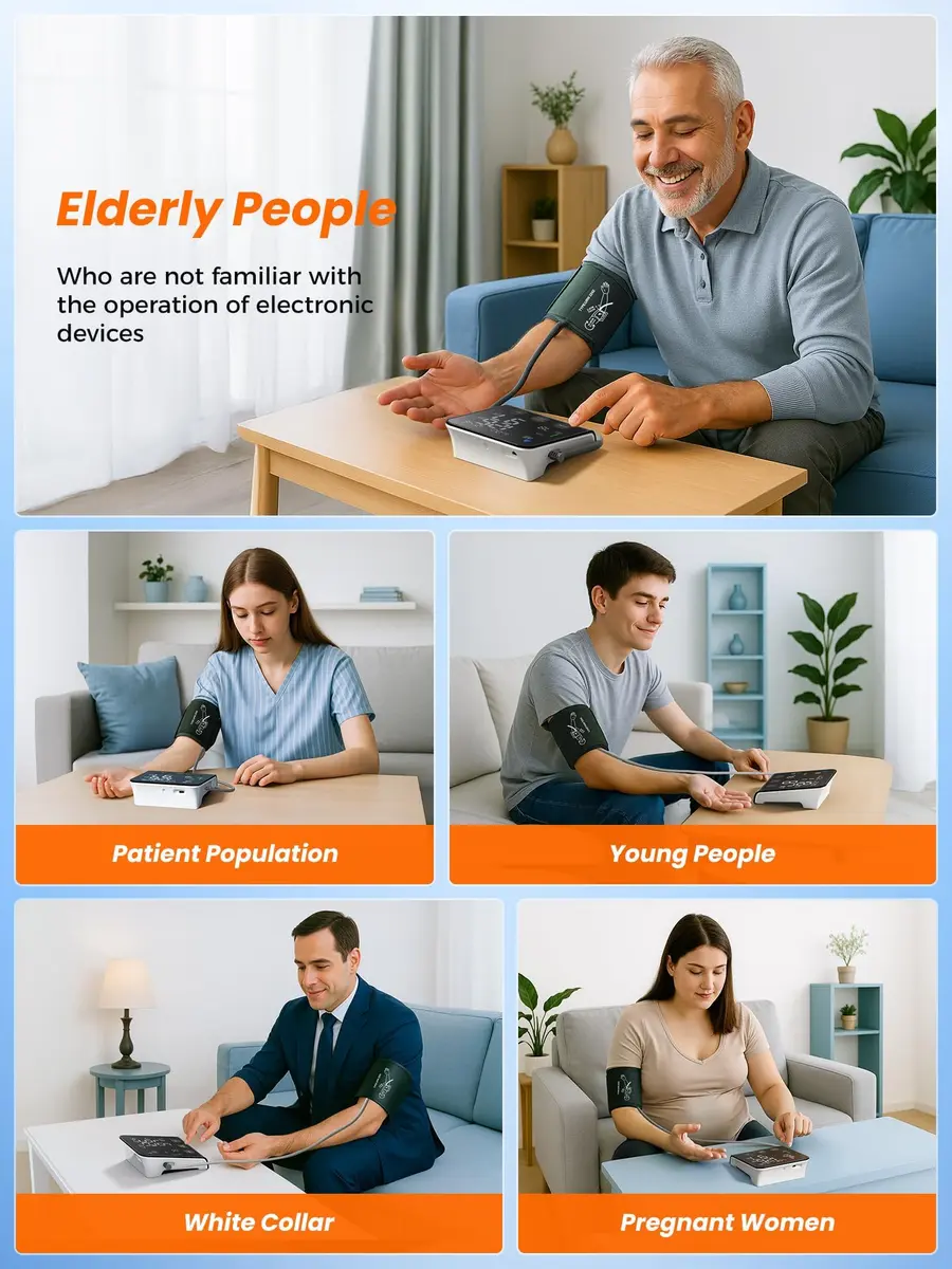 WAMELPRI Blood Pressure Monitor with 4.5-Inch LED Screen | Accurate Daily Health Tracking - view 9