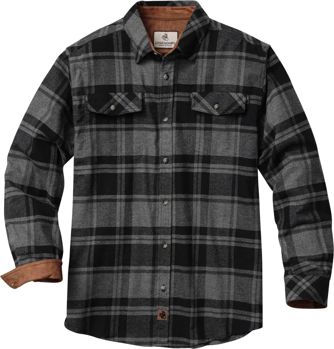 Legendary Whitetails Mens Long Sleeve Button Down Flannel Shirt | Relaxed Fit, Stretch Cotton, Plaid, Big & Tall - main product image