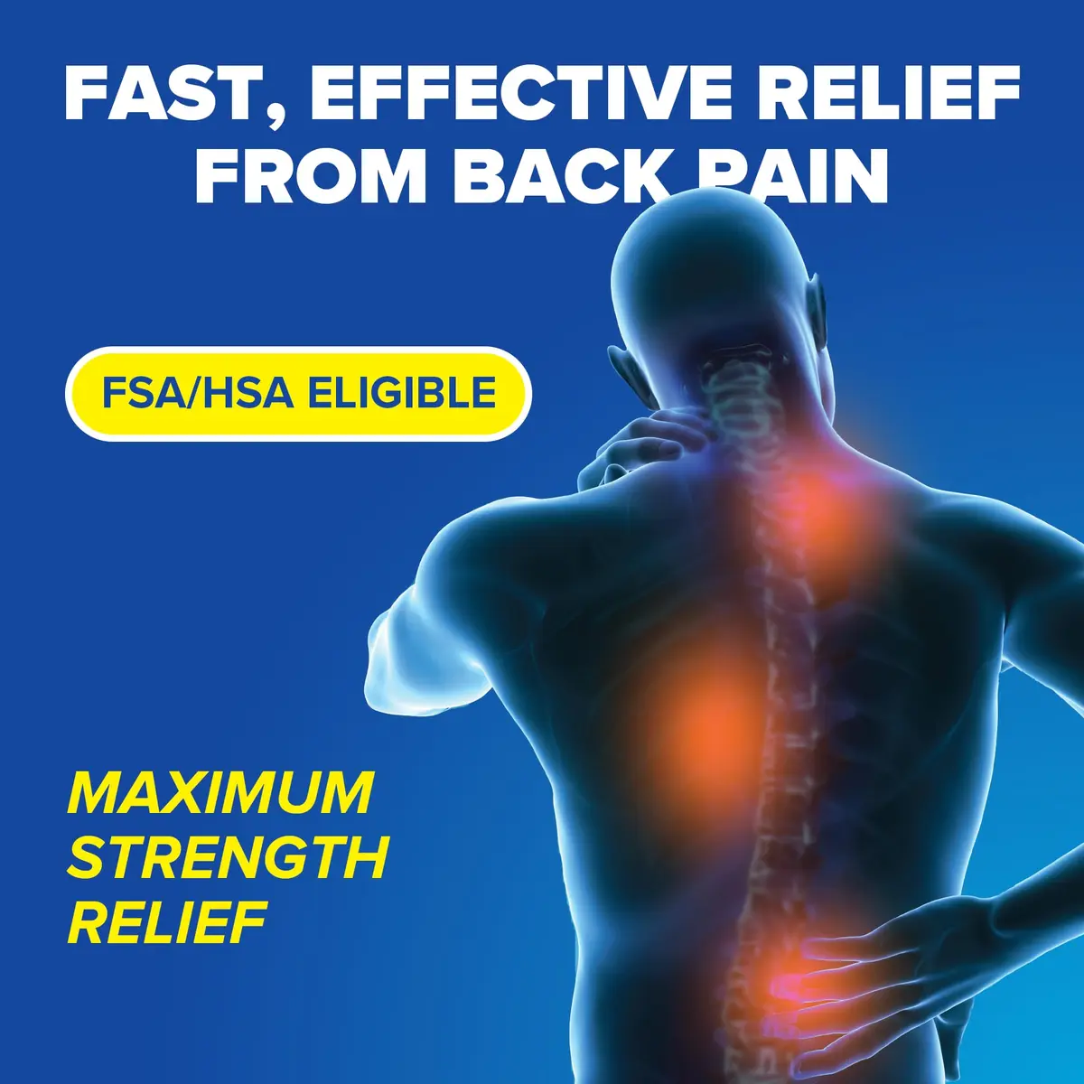 Doans Back Pain Relief Caplets, 580 mg Magnesium Salicylate, 100 Ct | Fast-Acting OTC Pain Relief for Back & Muscle - view 2