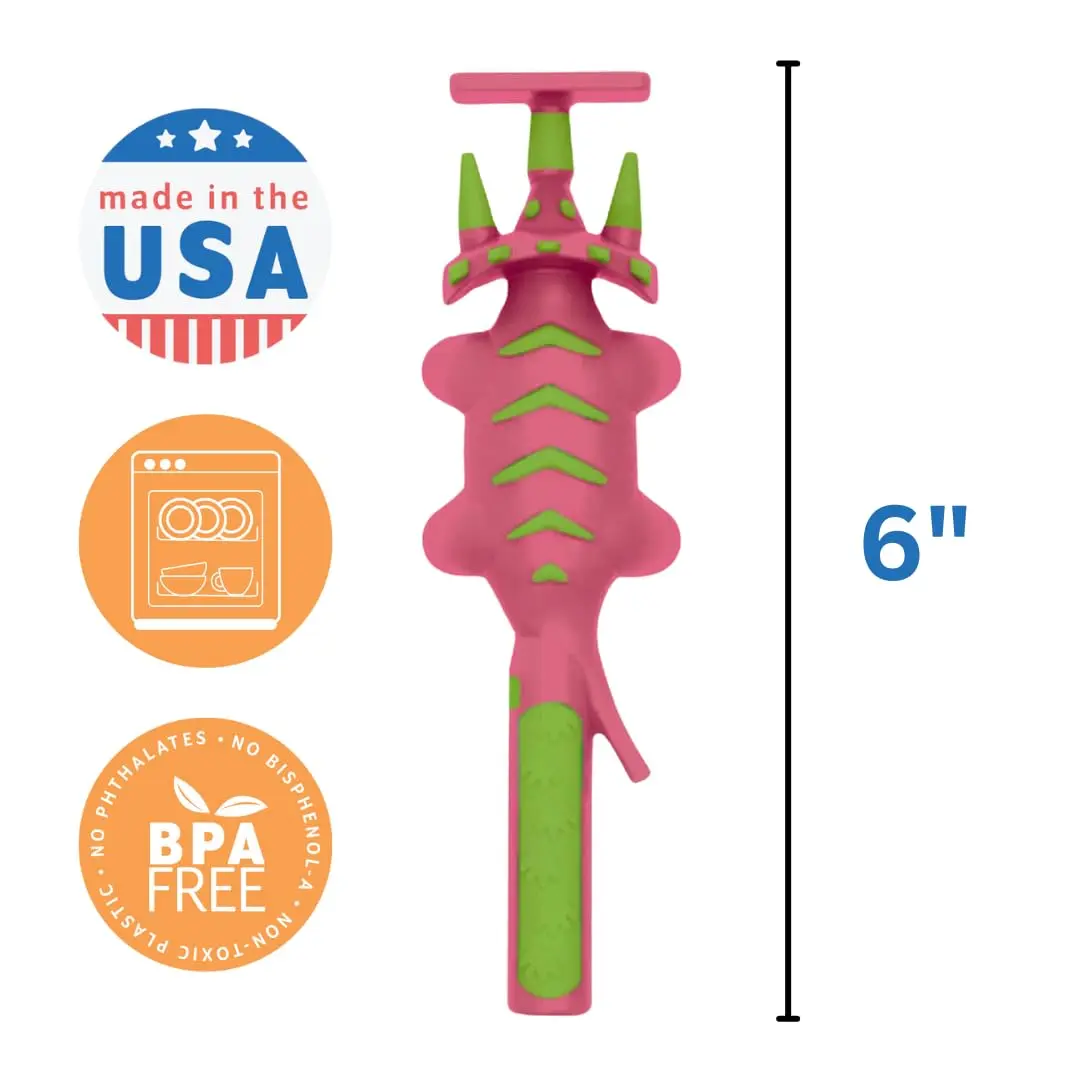 Constructive Eating Dinosaur Plate and Utensils Set 4-Piece | BPA-Free Toddler Dinnerware - view 6