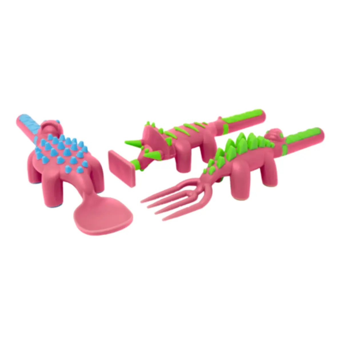 Constructive Eating Dinosaur Plate and Utensils Set 4-Piece | BPA-Free Toddler Dinnerware - view 2
